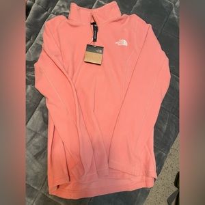 The North Face fleece zip, pink